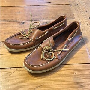 Sperry Tan Leather Boat Shoes